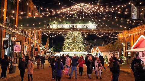 CANADA TORONTO Distillery Winter Village CHRISTMAS Market 2023 Open