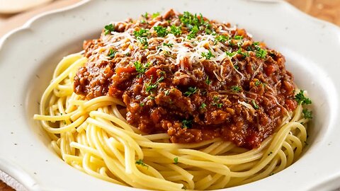 Homemade Spaghetti with Minced Meat _ Meat sauce recipe _ Ground Beef