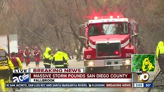 Drivers rescued on Fallbrook street