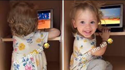 - Toddler Hides in kitchen Cabinet to Watch Movie ...