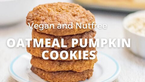 Oatmeal Pumpkin Cookies | Vegan Oatmeal Cookies - Flavours Treat