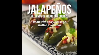 Jalapeños Stuffed with Chorizo Bean