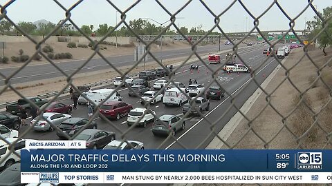 Major traffic delays Monday morning in Phoenix