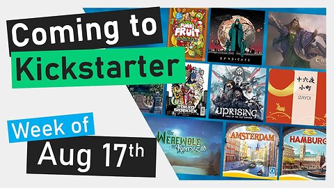 📅 Kickstarter Boardgames Week of Aug 17th | Uprising, Dining with Dracula, Stefan Feld Collection