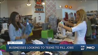 Businesses are looking to teens to fill job gaps