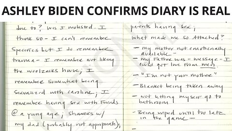 Uh Oh: Ashley Biden Confirms Her Diary Is REAL!