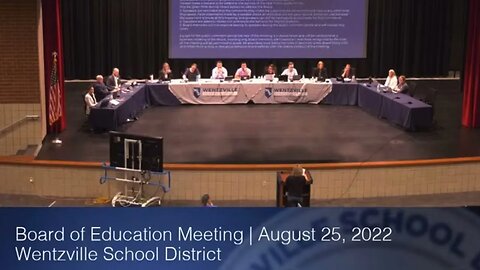 Jen Olson Addressing the Wentzville Board of Education - 08/25/22 - Streaming Censorship Solutions
