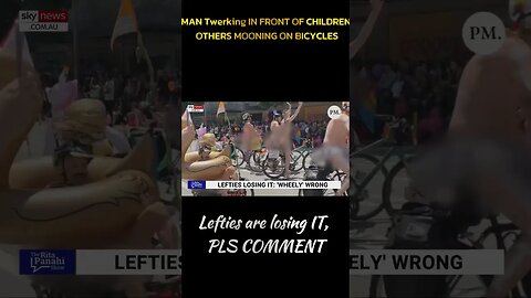 A MAN Twerking IN FRONT OF CHILDREN,OTHERS MOONING ON BICYCLES#trans#lgbtq#endtimes#apostasy#shorts