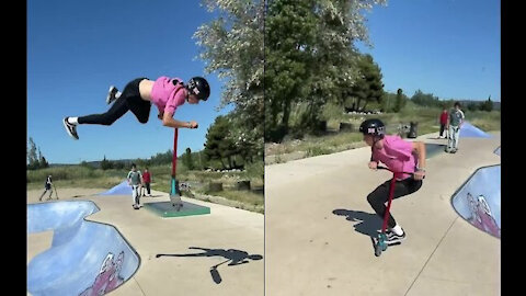 AmazingGirl has impeccable skateboarding skills