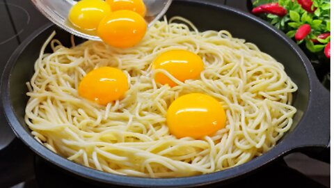 Pasta with eggs is tastier than meat. Why didn't I know this recipe?