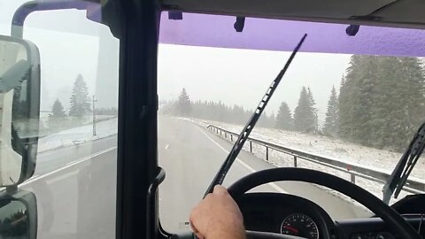 Trucking in Romania - Poiana Stampei - Bistrita - First Snow