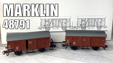 Märklin 48791 - Set Stückgutverkehr - 2 Box Wagons + Freight Load - Unboxing & Review HO Scale