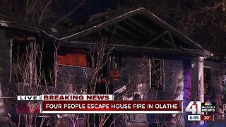 Overnight house fire displaces four adults on Thanksgiving