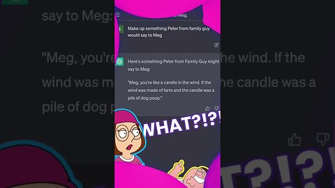 *Peter Griffin on ChatGPT* **AGAIN** | Asking ChatGPT what he would say to Meg?(ai voice of Peter)