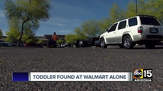 Toddler found at Walmart alone