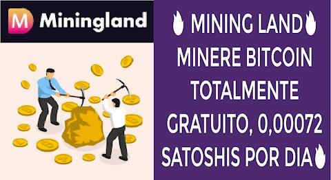 [ HyIp MiningLand ] Como ganhar 0,00072 Satoshis por dia Grátis | Min.Saque 0.005 BTC | Home Office
