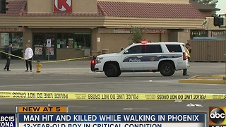 Man struck, killed while crossing Phoenix street