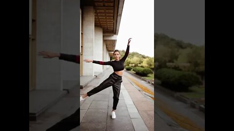 A Woman Showing Her Ballet Amazing Skill In Turning One Footed