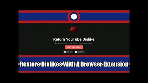 How To Restore YouTube Dislikes
