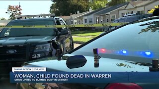Body of child, woman found in Warren home linked to burned body found in Detroit