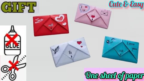 DIY / Cute and Easy Greeting Card / How To make Valentine's Day Card / Paper Craft Easy Way