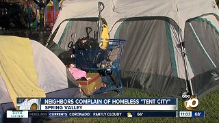 Spring Valley park crowded with homeless tents