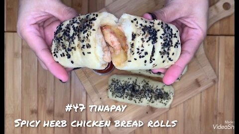 Spicy Herb Chicken Bread Rolls