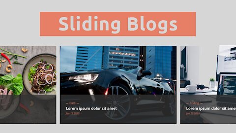 Sliding Blogs Using HTML CSS And JQuery | OwlCarousel2