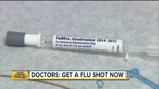 Doctors suggest getting the flu shot now before the peak of flu season