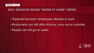 Gov. DeSantis issues 'safer-at-home' order directing residents to 'limit movements' to essential activities