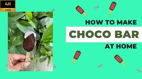 3 Ingredient Choco Bar Recipe | How to make Choco Bar | Homemade Choco Bar Ice Cream |Kitchenstagram