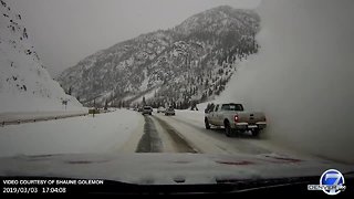 Avalanche tumbles down mountain, onto I-70 (March 3, 2019)