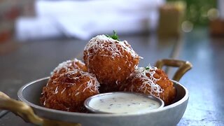 Simply Sweet: mac & cheese balls, square taco shells, award winning margarita