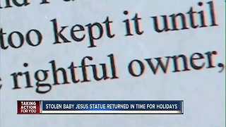 Stolen baby Jesus statue returned to church nearly 90 years later