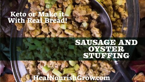 Sausage and Oyster Keto Stuffing