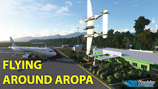 Buzzing around Aropa Airport on Bougainville Island