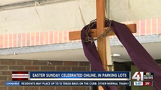 Easter Sunday celebrated online, in parking lots