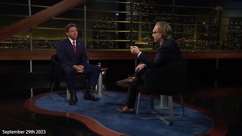 Ron DeSantis Interviewed By Bill Maher (September 29th 2023) | Bill Baher: "Trump Lost the Election Right?" Ron DeSantis: "Yah, Yah."