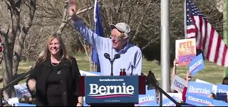 Bernie Sanders speaks at rally
