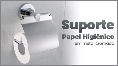 Porta Papel Higiênico / Papeleira em Metal Cromado - LMS-AB9508C