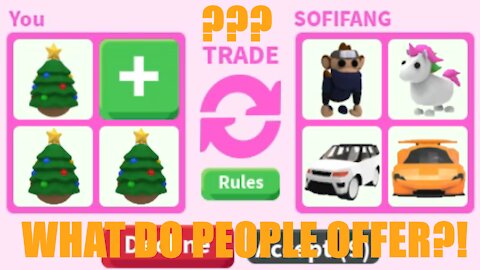 What people trade for CHRISTMAS EGGS Roblox Adopt Me Trading Challenge
