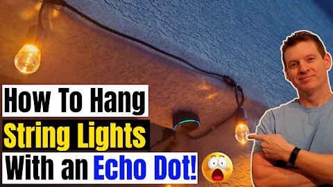 Color Changing String Lights | Echo Dot Outdoor Mount - Easy Install!