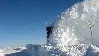 Train Plows Through Heavy Snow And It Results In Stunning Footage