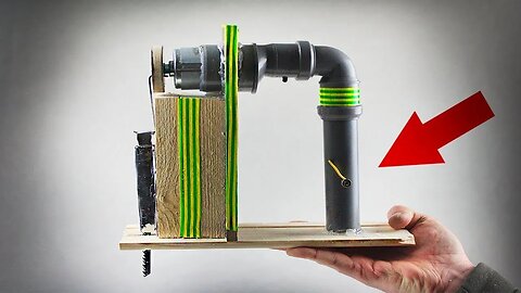 How to make a simple electric Jigsaw Machine from DC Motor / Deveria estar em todas as casas!