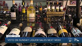 Vote On Sunday Liquor Sales Next Week