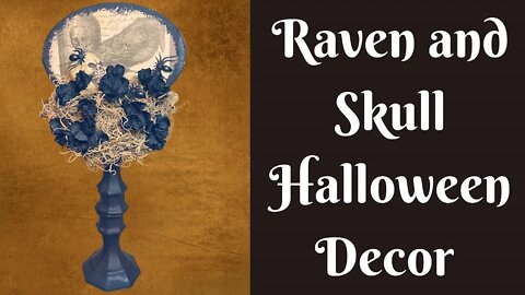 Raven and Skull Halloween Decor | Easy Halloween DIY | DIY Halloween Decor | Halloween Craft
