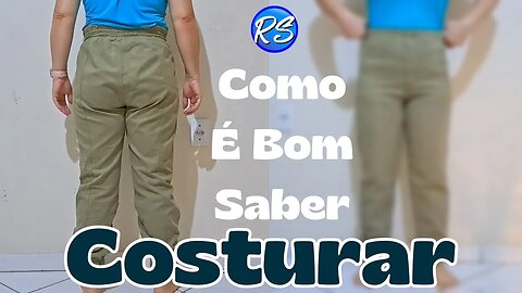 Como é bom saber costurar! (Ajuste da calça) #EP271