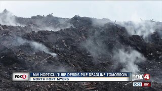 MW Horticulture debris pile continues to burn as deadline approaches