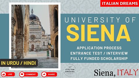 Siena University - How to Apply | Italy 2024 Intake | Step-by-Step | Urdu/Hindi #studyabroad #italy