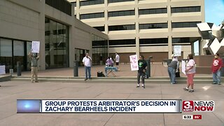 Group protests arbitrator's decision in Zachary Bearheels incident